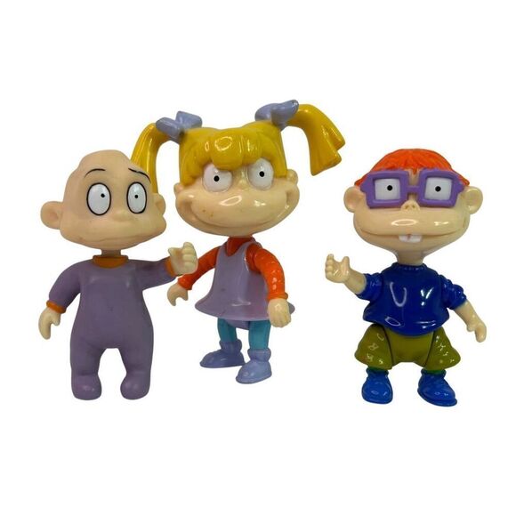 Rugrats Viacom Tommy Pickles Chuckie Finster  Angelica Pickles Toys 1998 3Pc Vtg - Picture 1 of 9